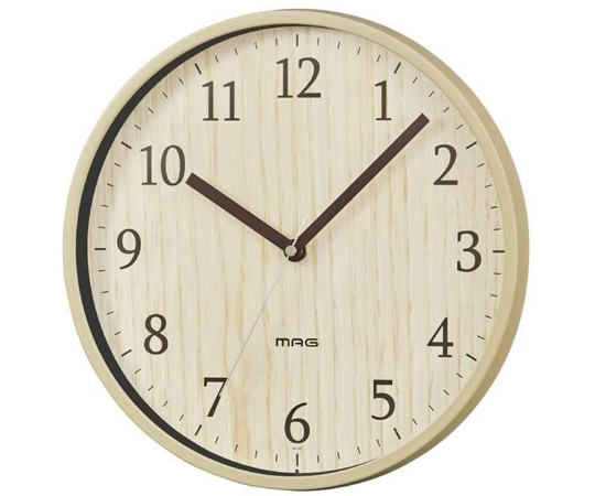 ノア精密 MAG 掛時計 梓(アズサ) ナチュラル W-742 N-Z 1個(ご注文単位1個)【直送品】