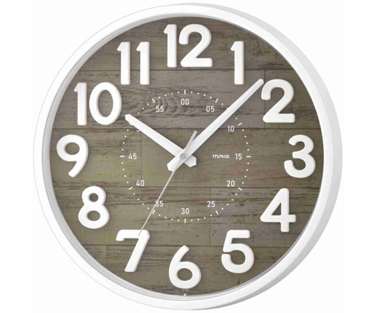 ノア精密 掛時計 クレープ ブラウン W-760 BR-Z 1個(ご注文単位1個)【直送品】