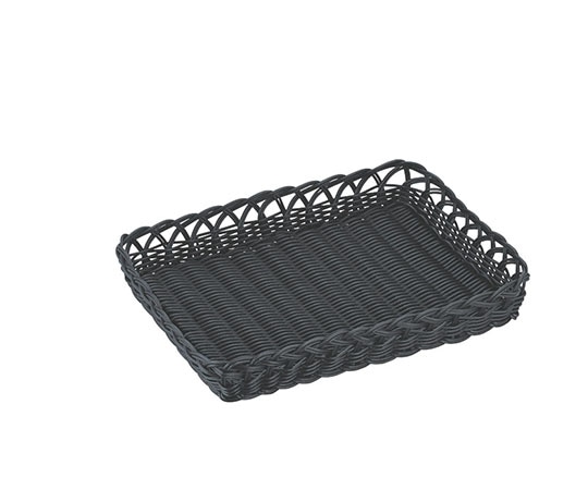 トーダイ 角型ベーカリーバスケット スカシ ブラック BB-423-BK 603369 1個(ご注文単位1個)【直送品】