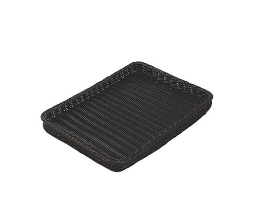 トーダイ 角型ベーカリーバスケット 薄型20型 ブラック BB-4020-BK 603388 1個(ご注文単位1個)【直送品】