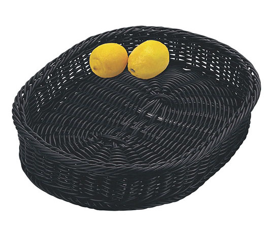 トーダイ 小判型フードバスケット40型 ブラック VB-942-BK 603512 1個（ご注文単位1個）【直送品】