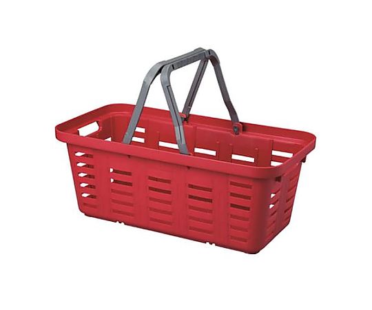 エスコ 560x295x220mm/22L バスケット(赤/3個) EA505AS-11 1セット（ご注文単位1セット）【直送品】