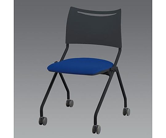 アイリスチトセ ビジネスチェアー(ブラック/ブルー) EA956XE-48A 1脚(ご注文単位1脚)【直送品】