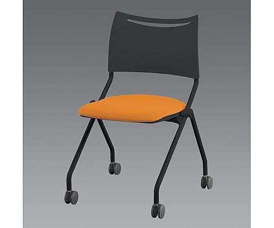 アイリスチトセ ビジネスチェアー(ブラック/オレンジ) EA956XE-50A 1脚(ご注文単位1脚)【直送品】