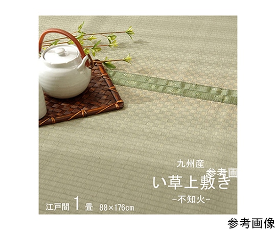 アズワン 純国産 い草 上敷き カーペット 市松織 『不知火』 江戸間1畳(約88×176cm) 熊本県八代産イ草使用 1400010012102 1個(ご注文単位1個)【直送品】