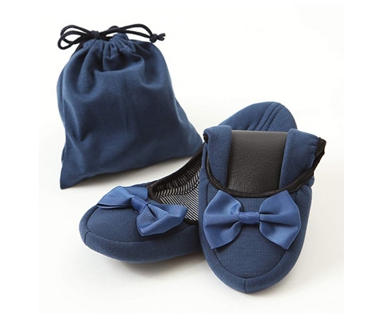 ロジック 折りたたみ携帯スリッパ ネイビー LG-FLNG-SLIPR-NV 1個（ご注文単位1個）【直送品】