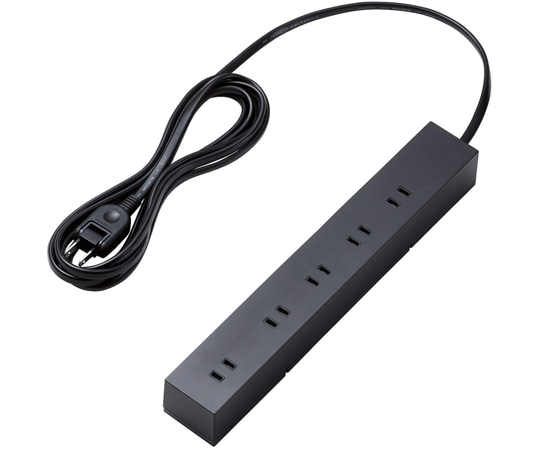 エレコム 回転機能タップ 雷サージ付 ホコリシャッター付 固定&吊下可能 上面5個口 側面5個口 計10個口 3.0m ブラック T-KF04-21030BK 1個(ご注文単位1個)【直送品】