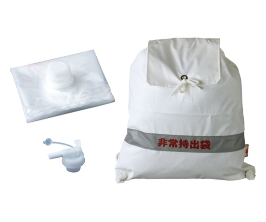 香彩堂 非常持出袋 (白) 水バック・専用コック付 HMFR-2 1パック（ご注文単位1パック）【直送品】