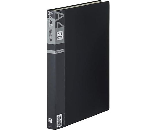 アズワン A4/S型 クリアーブック(40枚/黒) EA762CC-75 1冊(ご注文単位1冊)【直送品】
