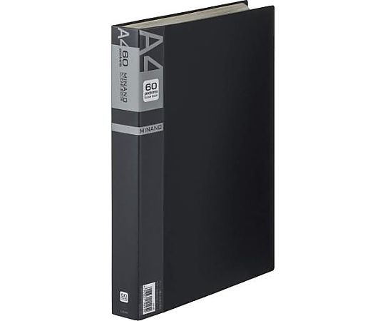 アズワン A4/S型 クリアーブック(60枚/黒) EA762CC-77 1冊(ご注文単位1冊)【直送品】