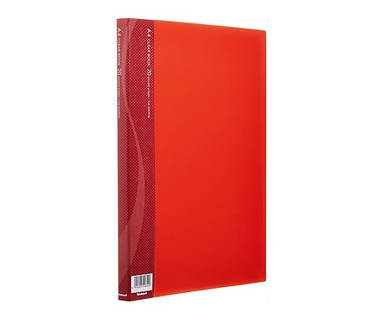 アズワン A4 クリアーブック(レッド/20ポケット) EA762CC-103 1冊(ご注文単位1冊)【直送品】