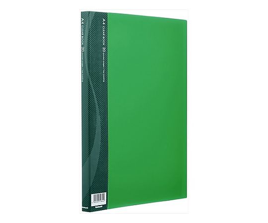 アズワン A4 クリアーブック(グリーン/20ポケット) EA762CC-104 1冊(ご注文単位1冊)【直送品】