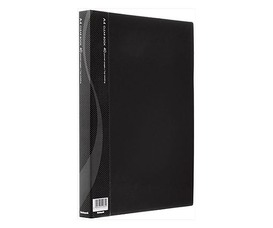 アズワン A4 クリアーブック(ブラック/40ポケット) EA762CC-112 1冊(ご注文単位1冊)【直送品】