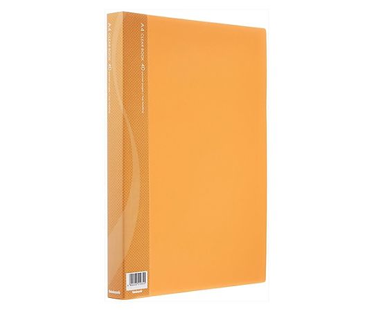 アズワン A4 クリアーブック(イエロー/40ポケット) EA762CC-115 1冊(ご注文単位1冊)【直送品】