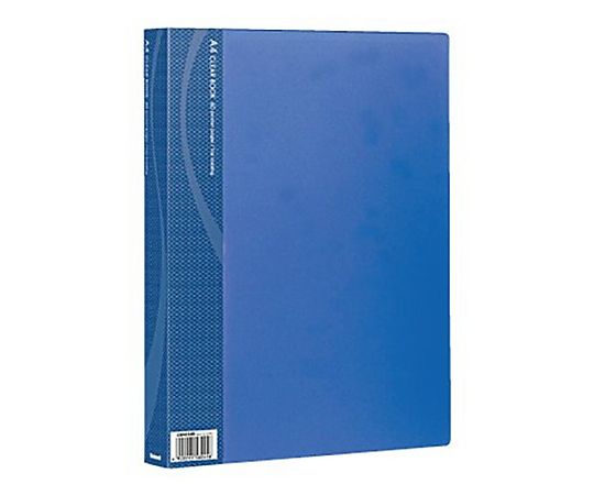 アズワン A4 クリアーブック(ブルー/60ポケット) EA762CC-121 1冊(ご注文単位1冊)【直送品】