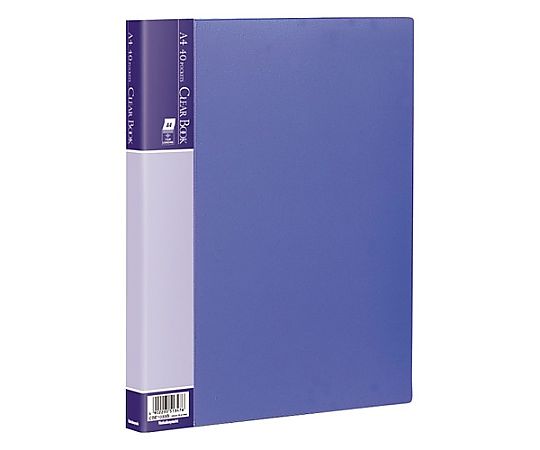 アズワン A4 クリアーブック(ブルー/40ポケット) EA762CC-211 1冊(ご注文単位1冊)【直送品】