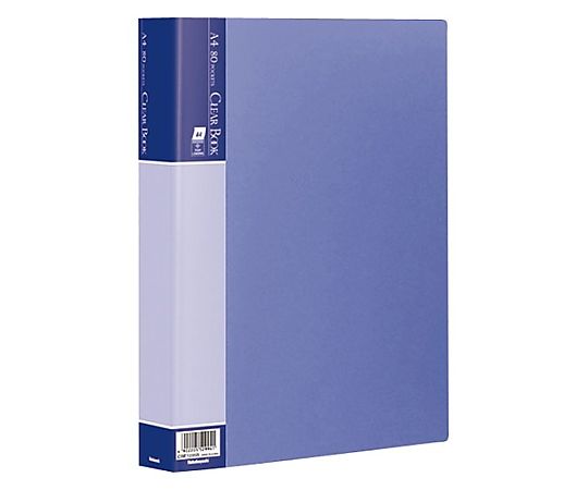 アズワン A4 クリアーブック(ブルー/80ポケット) EA762CC-221 1冊(ご注文単位1冊)【直送品】