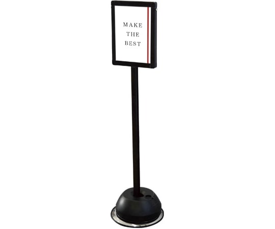 常磐精工 屋外ポールサインスタンド A4片面 縦 ブラック BOPSS-A4TK 1台(ご注文単位1台)【直送品】