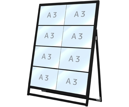 常磐精工 ブラックバリウスカードケーススタンド看板 A3横8片面 BVACCSK-A3Y8K 1台(ご注文単位1台)【直送品】