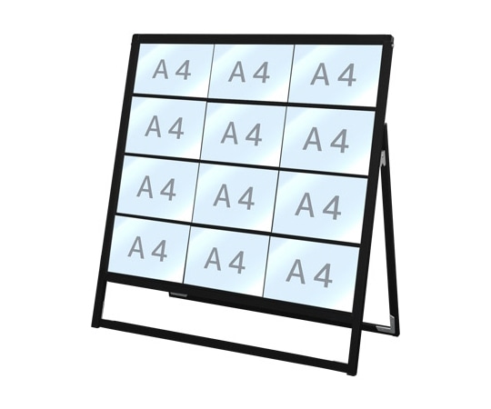 常磐精工 ブラックバリウスカードケーススタンド看板 A4横12片面 BVACCSK-A4Y12K 1台(ご注文単位1台)【直送品】