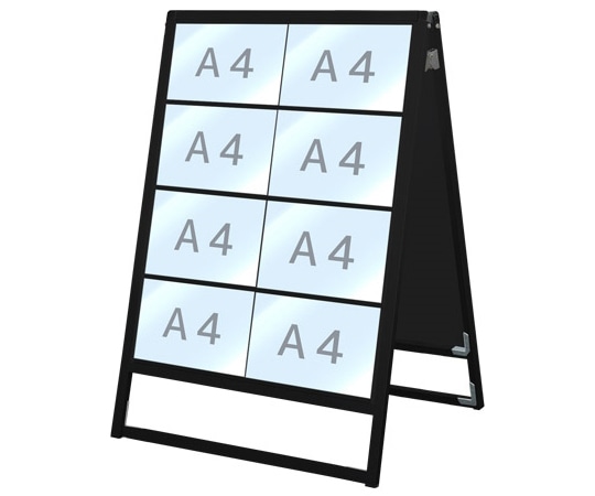 常磐精工 ブラックバリウスカードケーススタンド看板 A4横16両面 BVACCSK-A4Y16R 1台(ご注文単位1台)【直送品】