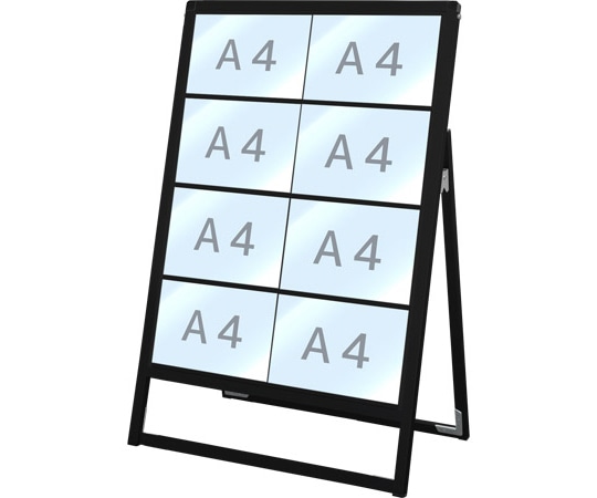 常磐精工 ブラックバリウスカードケーススタンド看板 A4横8片面 BVACCSK-A4Y8K 1台(ご注文単位1台)【直送品】