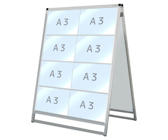 常磐精工 バリウスカードケーススタンド看板 A3横16両面 VACCSK-A3Y16R 1台(ご注文単位1台)【直送品】