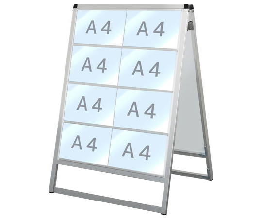 常磐精工 バリウスカードケーススタンド看板 A4横16両面 VACCSK-A4Y16R 1台(ご注文単位1台)【直送品】