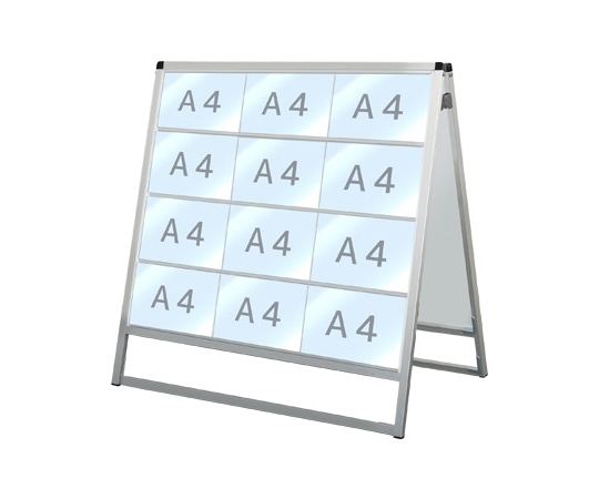 常磐精工 バリウスカードケーススタンド看板 A4横24両面 VACCSK-A4Y24R 1台(ご注文単位1台)【直送品】
