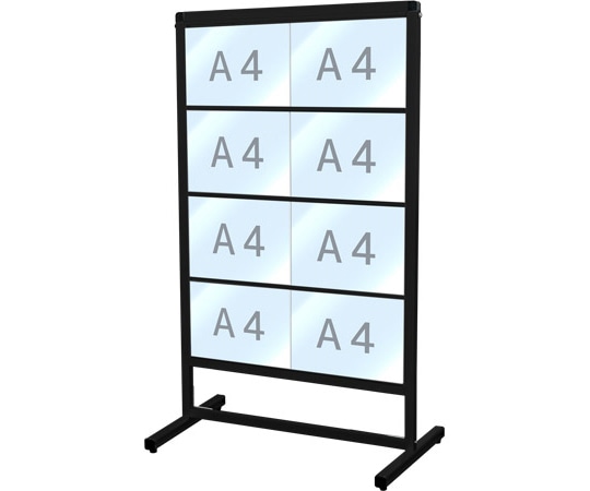 常磐精工 ブラックバリウスカードケースメッセージスタンド A4横8片面 BVACCMS-A4Y8K 1台(ご注文単位1台)【直送品】