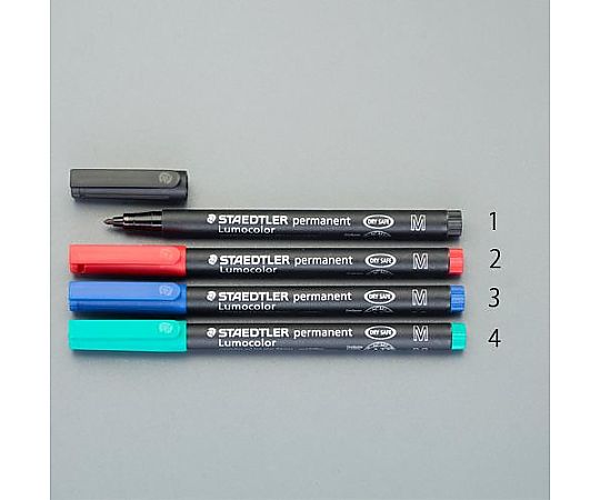 アズワン [緑/細字]   油性マーカー(ルモカラー) EA765MM-4 1本(ご注文単位1本)【直送品】