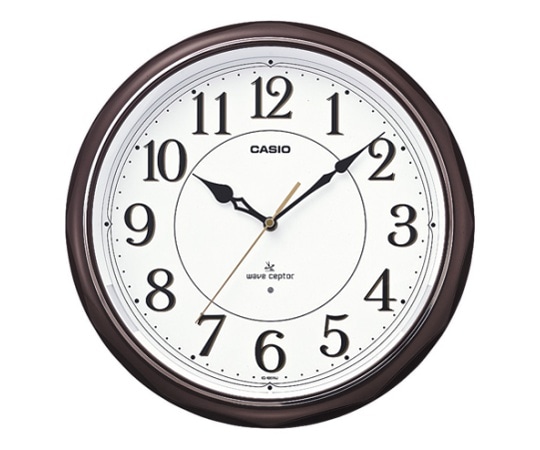 カシオ スタンダード掛け時計 (濃茶) IQ-1051NJ-5JF 1個(ご注文単位1個)【直送品】