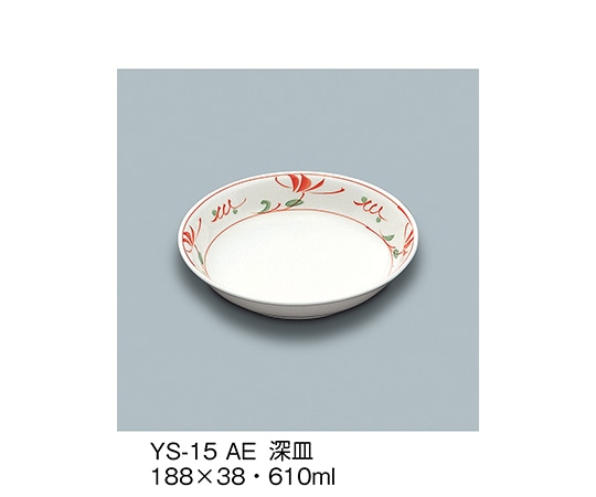 三信化工 深皿 赤絵 YS-15_AE 1個（ご注文単位1個）【直送品】