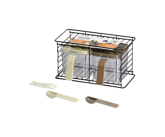 パール金属 レストⅡ 調味料ストッカー2個セット(縦・横兼用ラック付) HB-1854 1箱（ご注文単位1箱）【直送品】