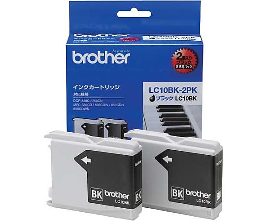 ブラザー 純正インク LC10BK-2PKブラック(2個入) LC10BK-2PK 1パック(ご注文単位1パック)【直送品】
