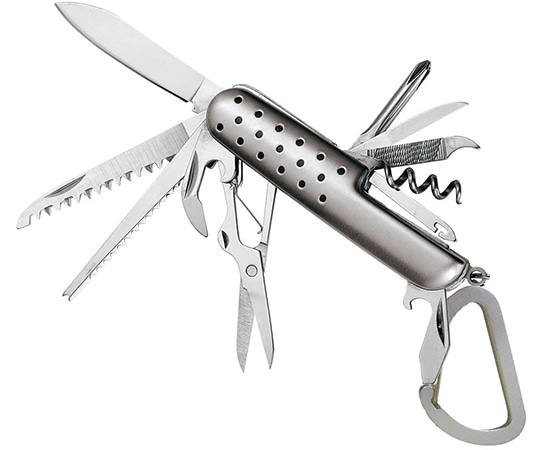 中林製作所 カラビナ付ミニ14徳ツール K-12 1個(ご注文単位1個)【直送品】