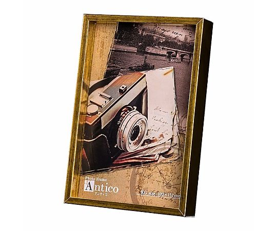 アズワン KG判 フォトフレーム(ゴールド) EA761LP-107 1枚(ご注文単位1枚)【直送品】