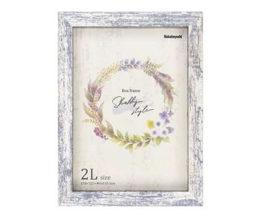 アズワン 2L判 ボックスフレーム(グレー) EA761LP-182 1個(ご注文単位1個)【直送品】