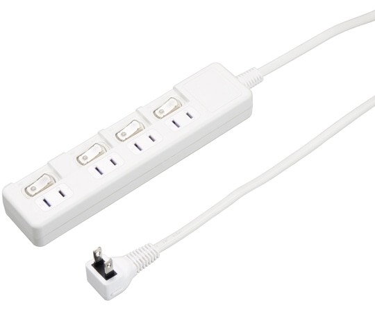 ヤザワコーポレーション 4個口 節電タップ 0.3m ホワイト H8S4403WH 1個(ご注文単位1個)【直送品】