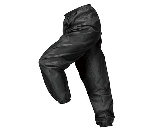おたふく手袋 レインファクトリー ポリパンツ 裾ゴム付 ブラック L RF-20 1枚（ご注文単位1枚）【直送品】
