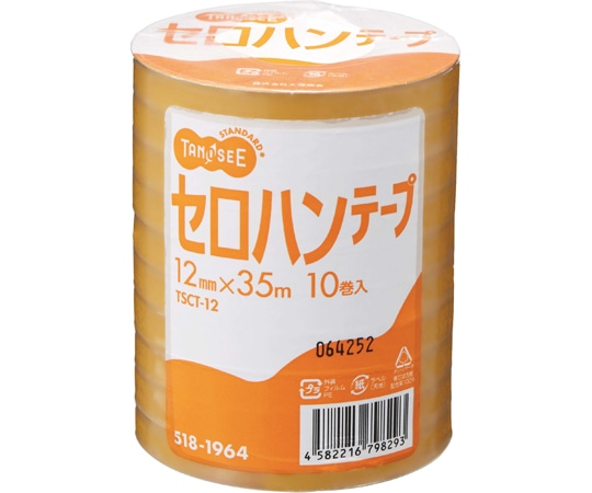 大塚商会 セロハンテープ 幅12mm 1パック(10巻入) TSCT-12 1パック(ご注文単位1パック)【直送品】