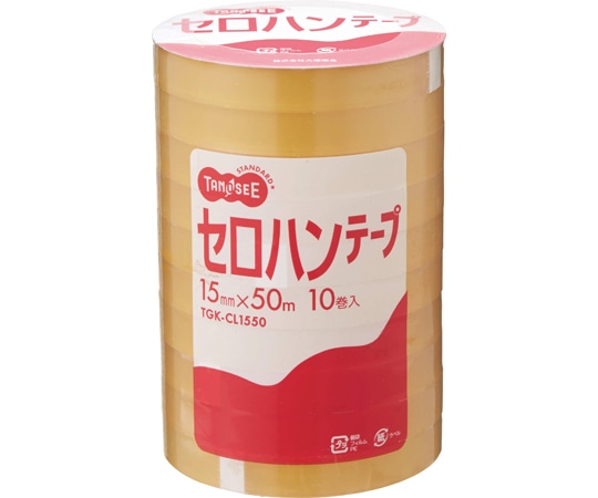 ライオン事務器 セロハンテープ 幅15mm 1パック(10巻入) TSCT-15 1パック(ご注文単位1パック)【直送品】