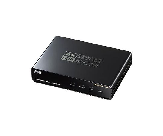 アズワン 4K/60Hz・HDR対応HDMI分配器(2分配) EA764AE-26 1個(ご注文単位1個)【直送品】