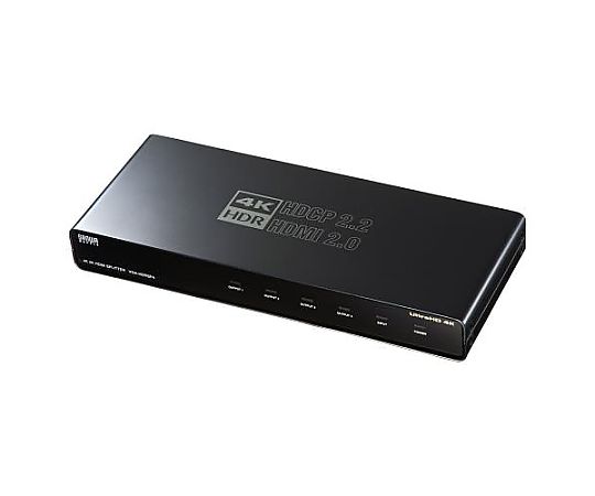 アズワン 4K/60Hz・HDR対応HDMI分配器(4分配) EA764AE-27 1個(ご注文単位1個)【直送品】