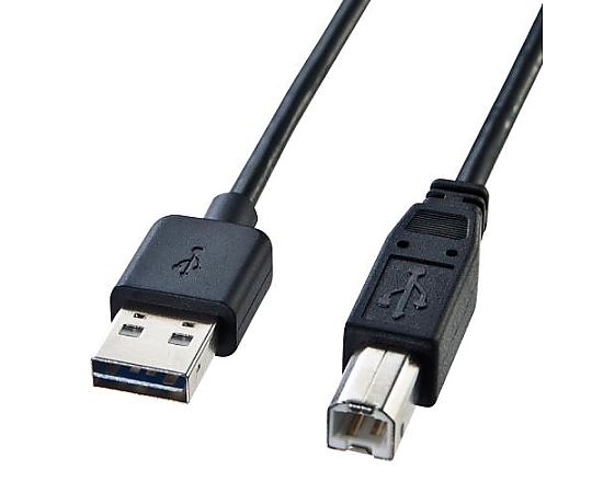アズワン 1.0m 両面挿せるUSBケーブル(A-B/2.0対応) EA764AJ-101 1個(ご注文単位1個)【直送品】