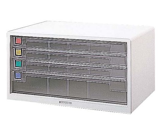 ナカバヤシ 樹脂製レターケース A3 浅型3段深型1段 白 A3-44-シロ 1個(ご注文単位1個)【直送品】