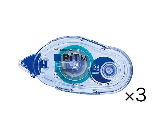 トンボ鉛筆 テープのり ピットテープMS8.4 3個パック HCB-242PAS 1パック(ご注文単位1パック)【直送品】