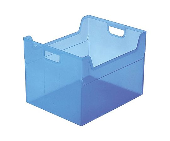 アズワン 263x329x237mm ファイル収納ボックス(クリアブルー) EA954TL-53 1個(ご注文単位1個)【直送品】