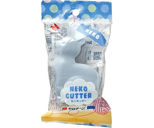ニチバン セロテープ ねこカッター ブルーグレー CT-15NEBG 1個(ご注文単位1個)【直送品】