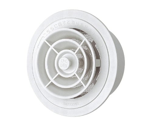 神栄ホームクリエイト 丸型レジスター シルバーホワイト SRM-100NC-F 1個(ご注文単位1個)【直送品】